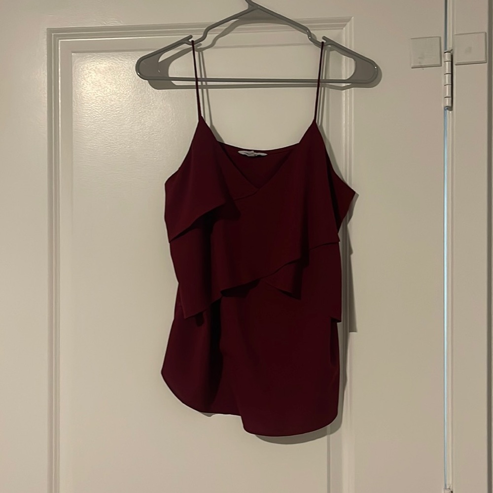 Naked zebra maroon blouse